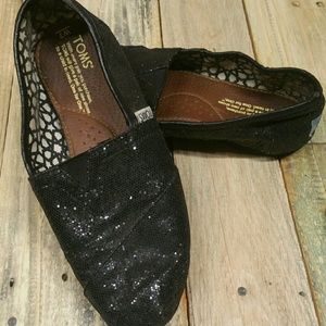 {TOMS} Black Sparkly flats